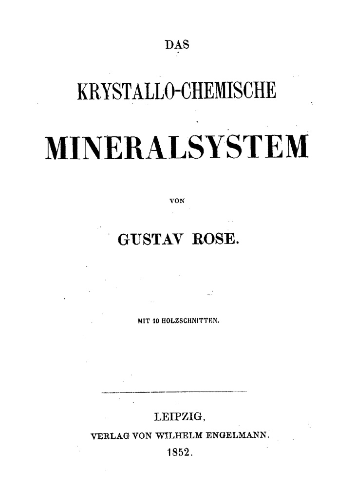 Rose Gustav : Mineralogical Record